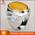 Wholesale eco-friendly custom Imitation white gold plated jewelry Adult men's ring